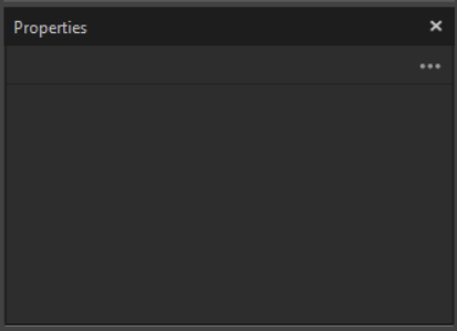 Properties pane when nothing is selected.