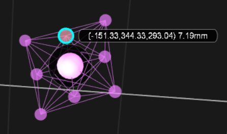 A Solved Rigid Body with Marker History displayed
for the selected marker.
