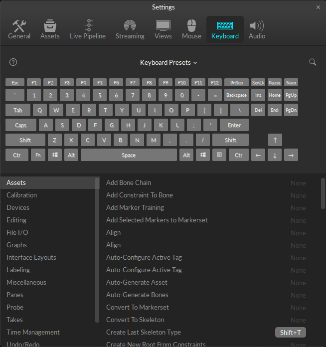 Keyboard settings.
