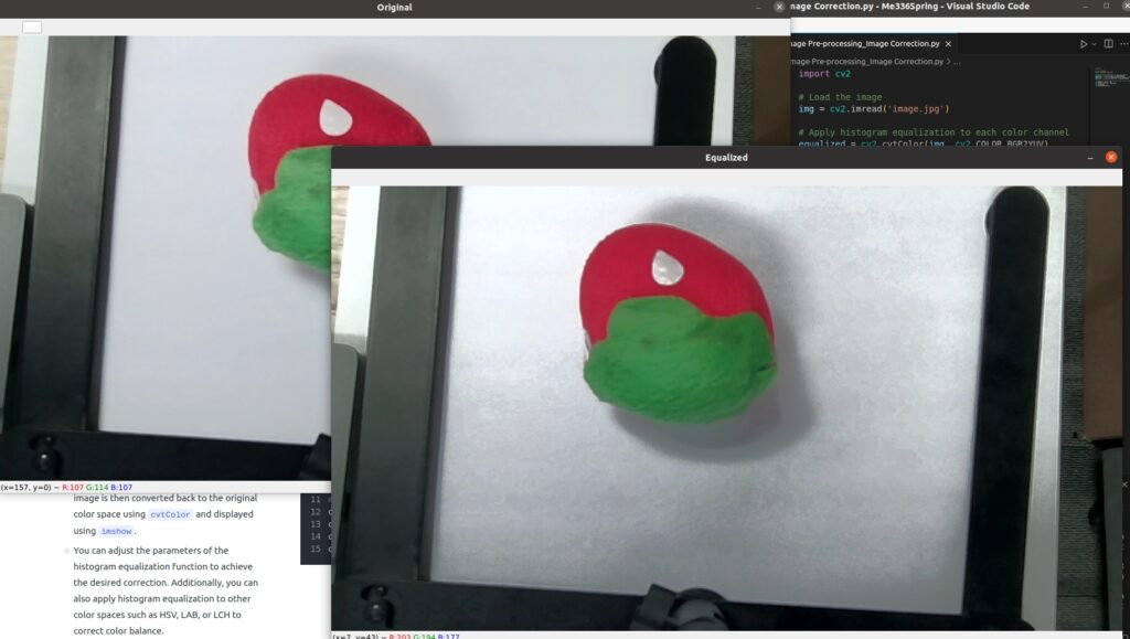 Original and color-equalized images