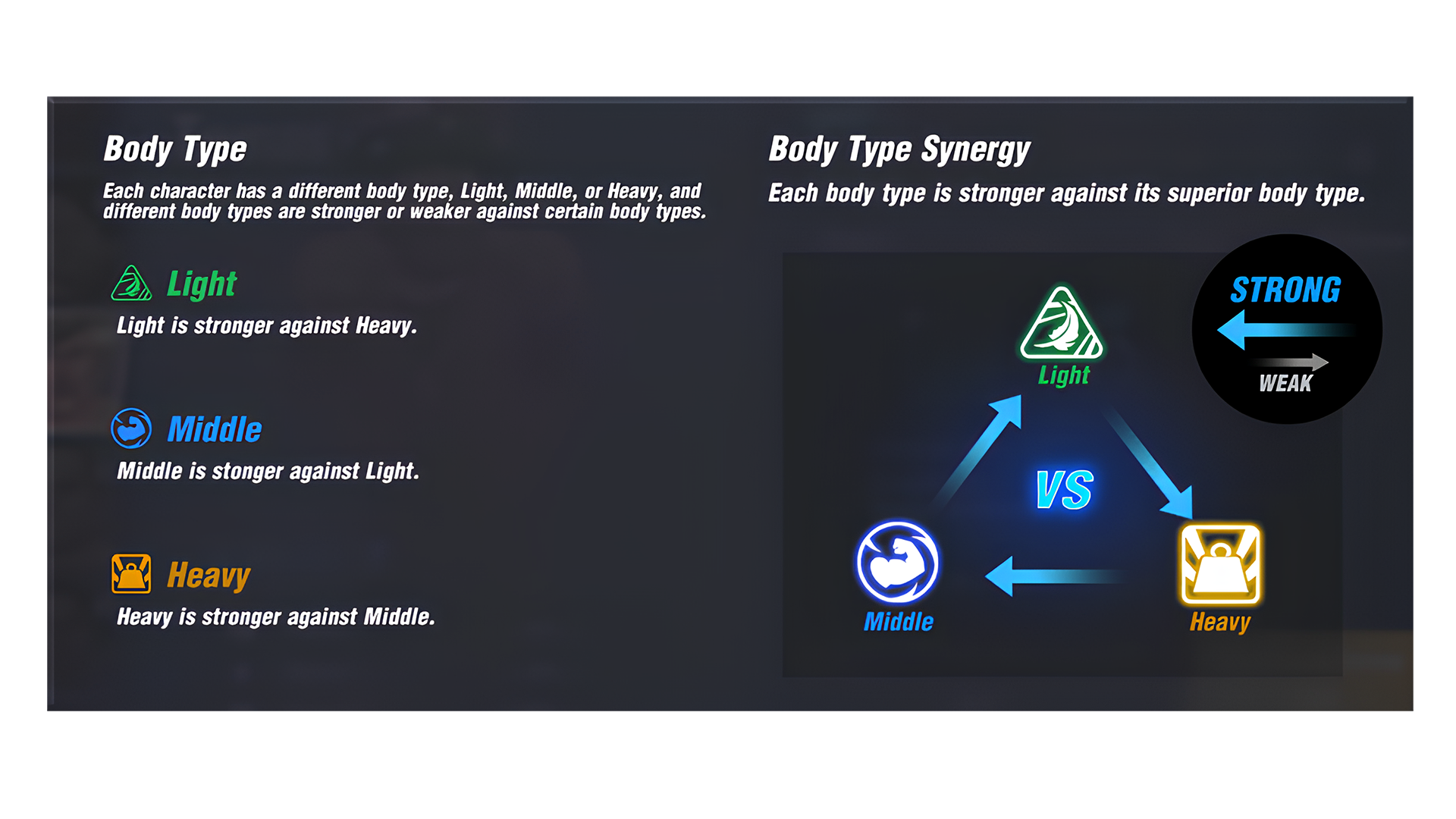 Body Type Synergy Menu