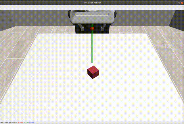 Keyboard-control demonstration in robosuite