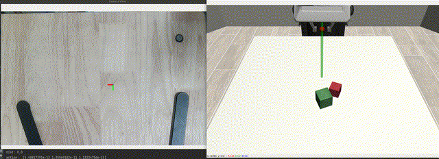 DeepClaw-control demonstration in robosuite
