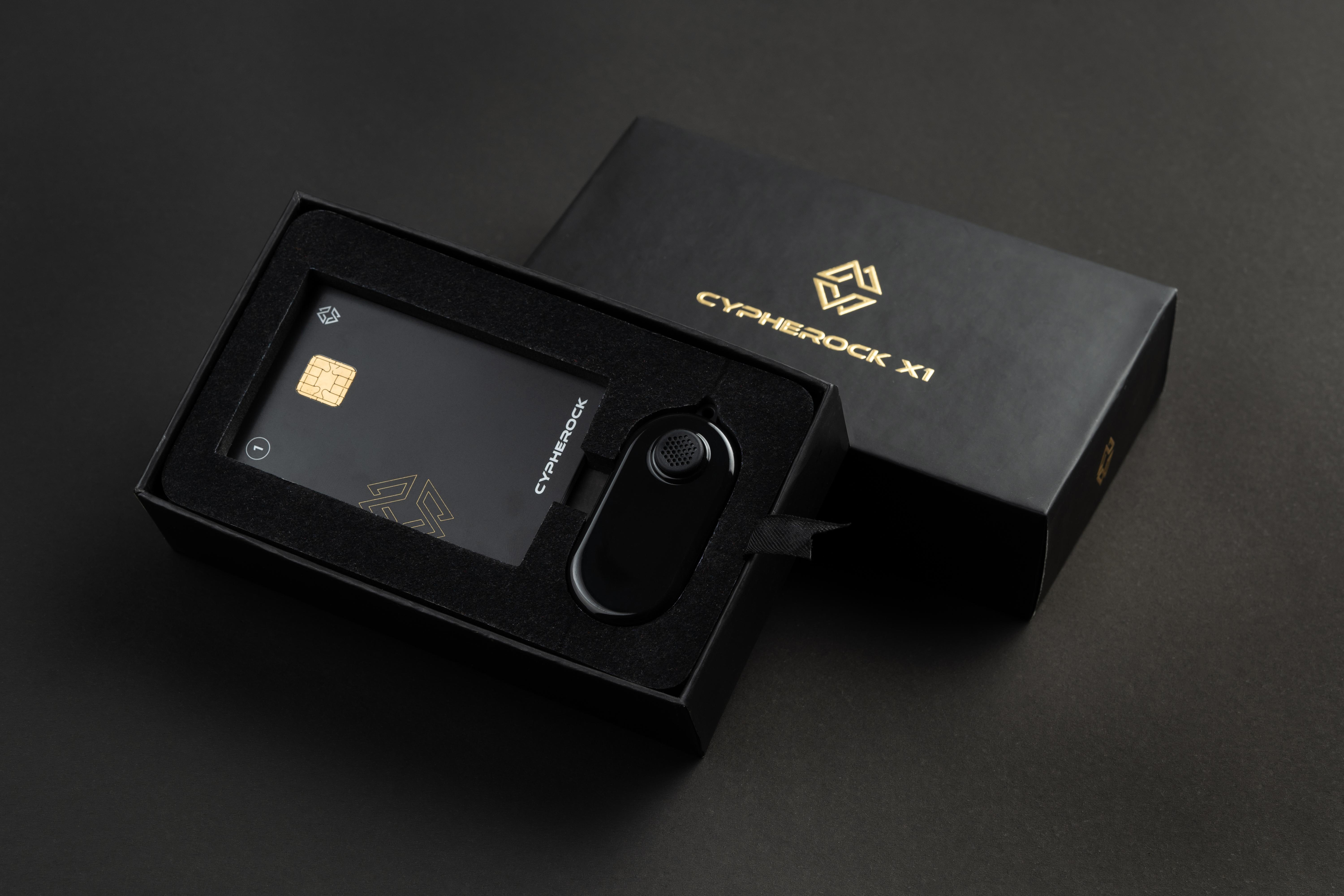 Cypherock X1 wallet with the packaging