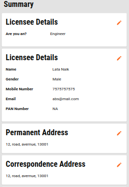 Summary Page