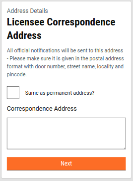Correspondence Address