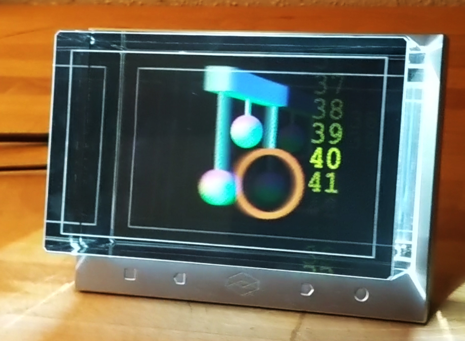 Close-up on Looking Glass display showing a 3D object with multiple views