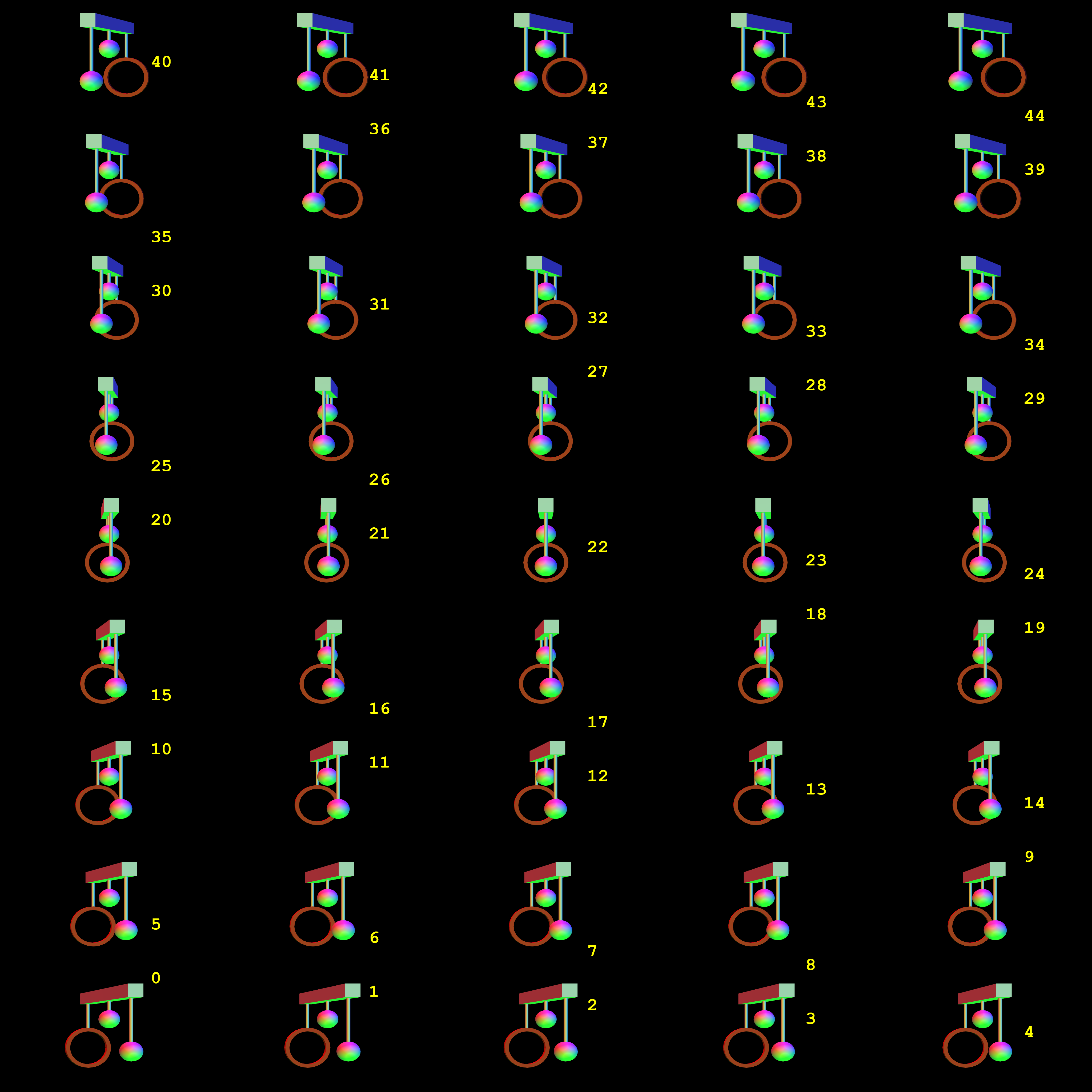 Close-up of quilt image showing multiple views of a 3D object from various angles