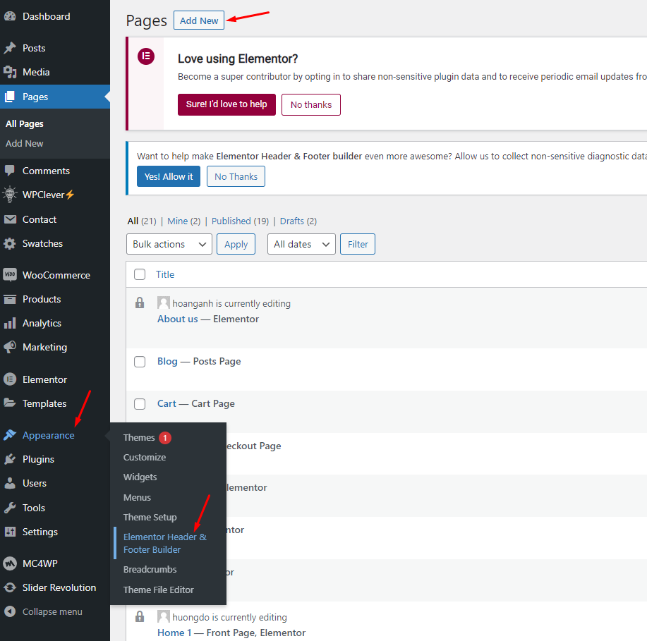 Set up Header Karpart