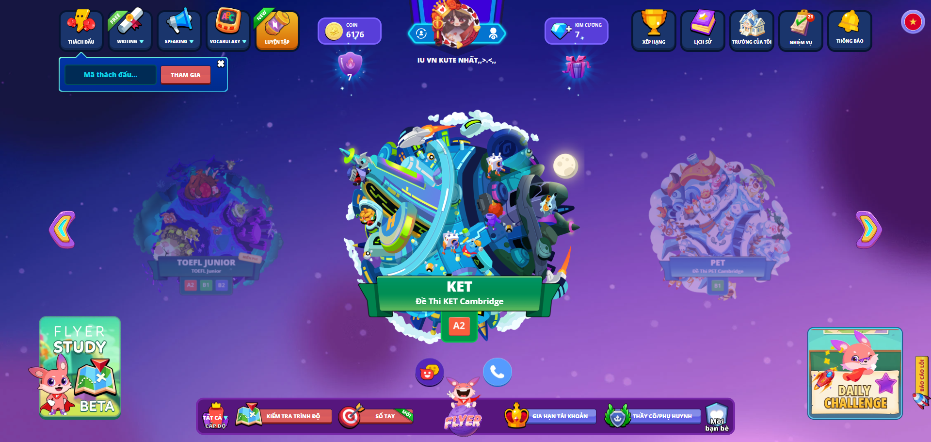 KET – Đề Thi KET Cambridge (A2).
