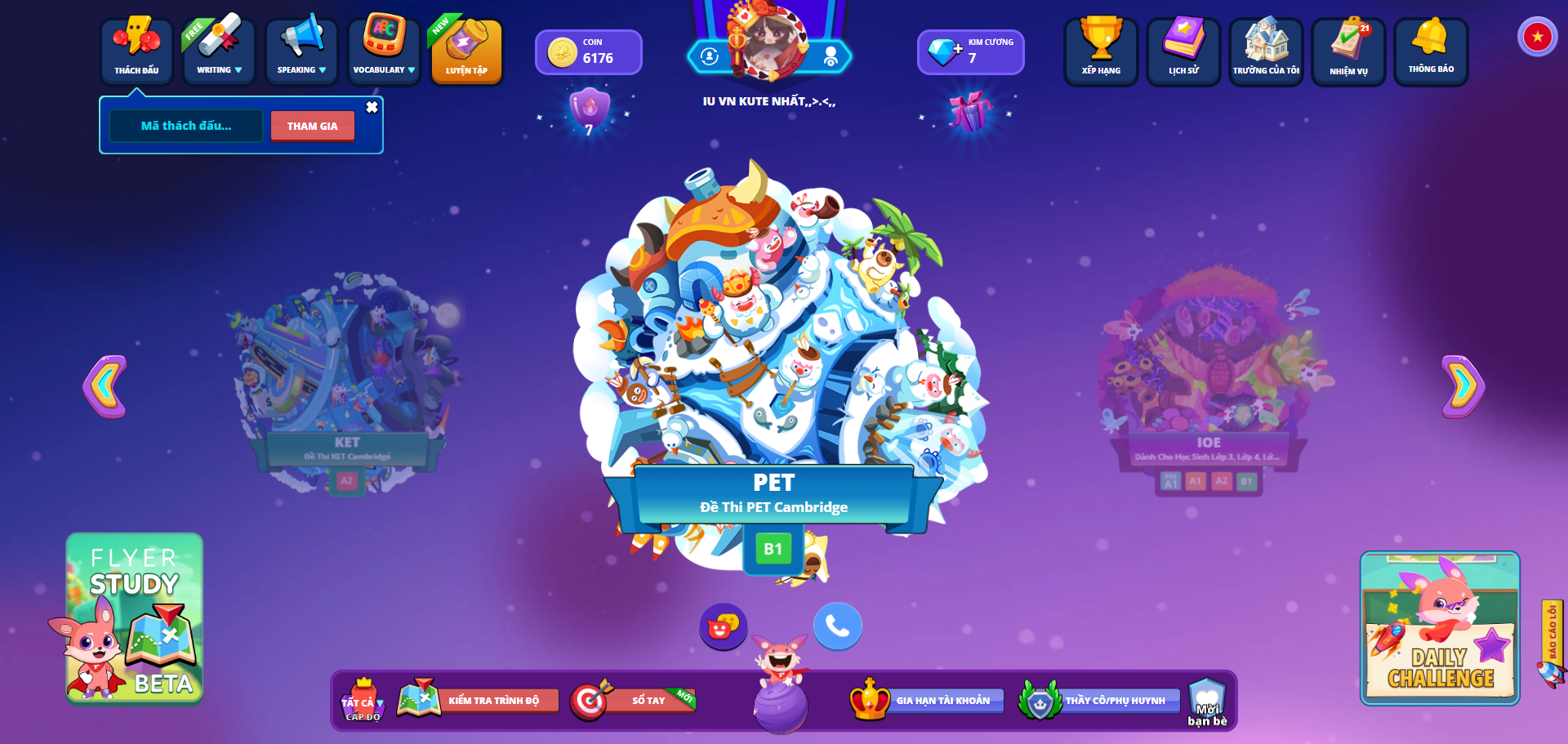 PET – Đề Thi PET Cambridge (B1).