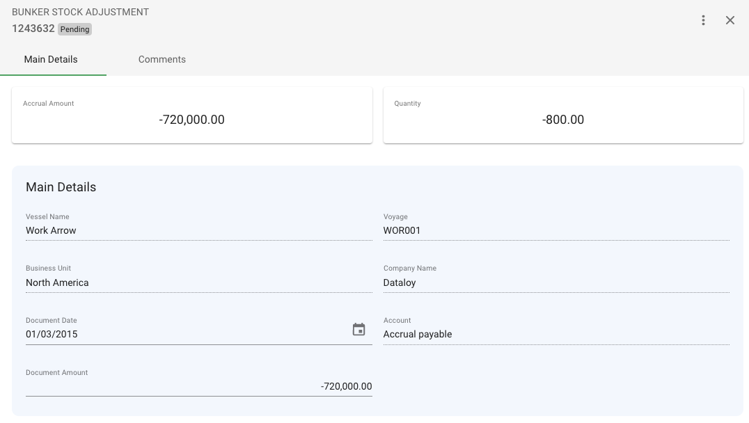 Bunker Stock Adjustment Drawer Knowledge Base