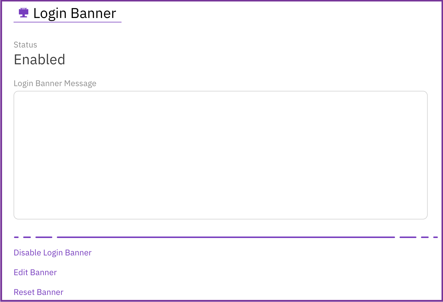 Login Banner