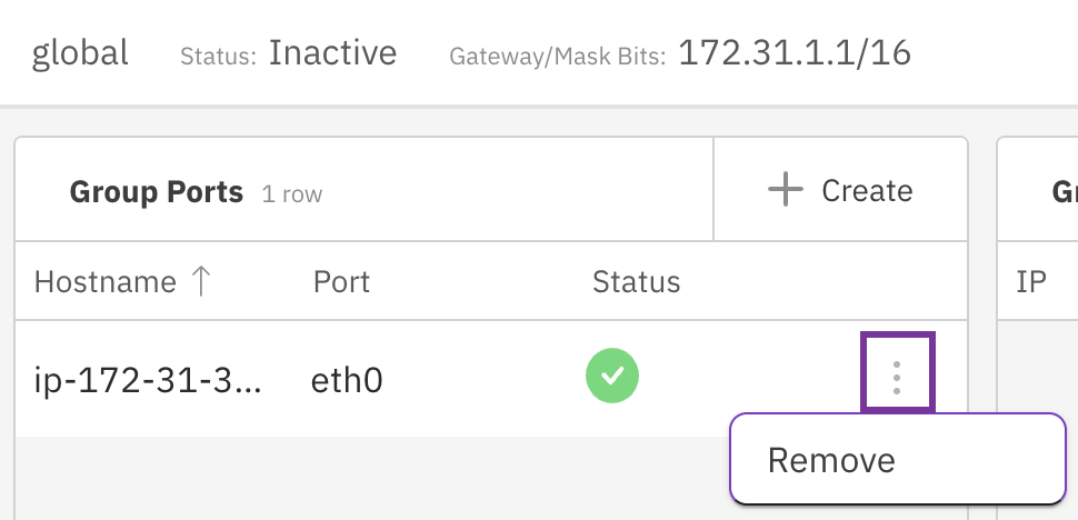 Remove an interface group port