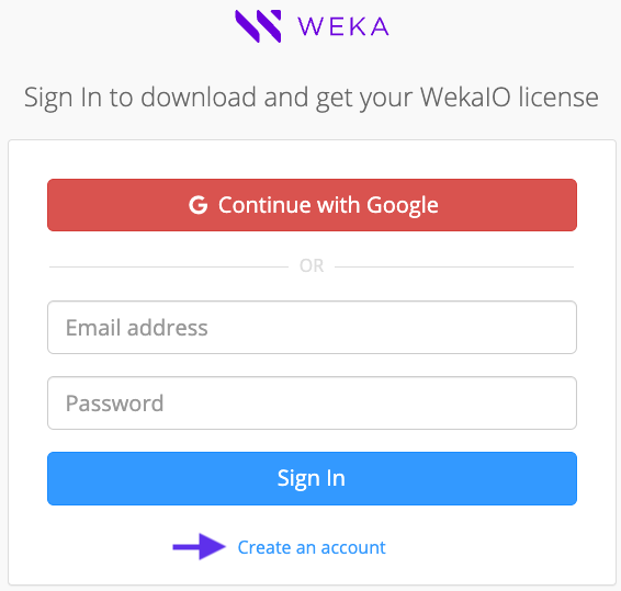 Create an account