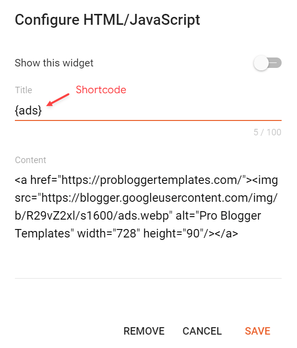 Sidebar ads