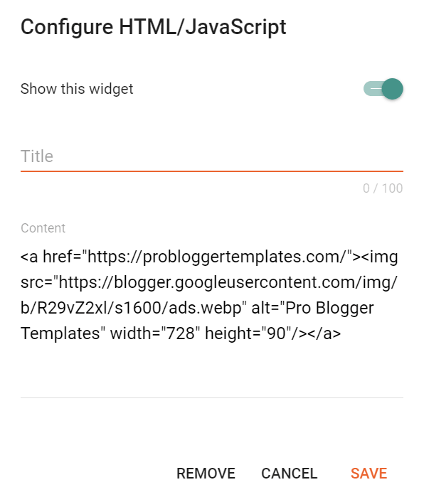 Header ads