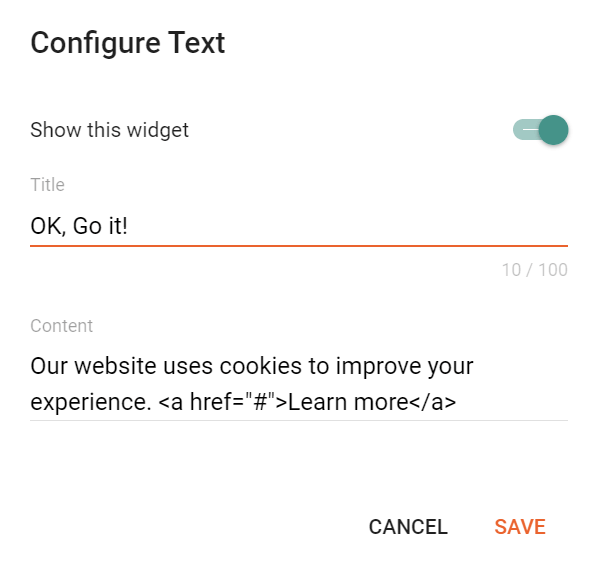 Cookie consent