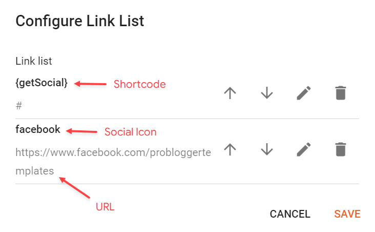 Social icons