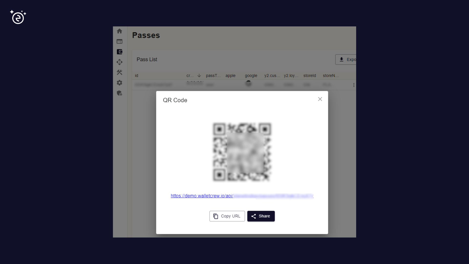QR code URL using custom domain