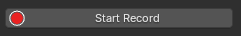 The Start Record button from the OptiTrack Blender plugin panel in Blender.  