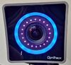 A PrimeX camera with the ringlight displaying a cyan color. 