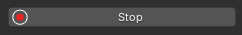 The Stop Record button from the OptiTrack Blender plugin panel in Blender.  