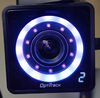 A PrimeX camera with the ringlight displaying the flashing white color. 
