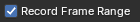 The Record Frame Range button in Blender. 