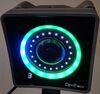 A PrimeX camera with the ringlight displaying the white color rotating around the LED. 