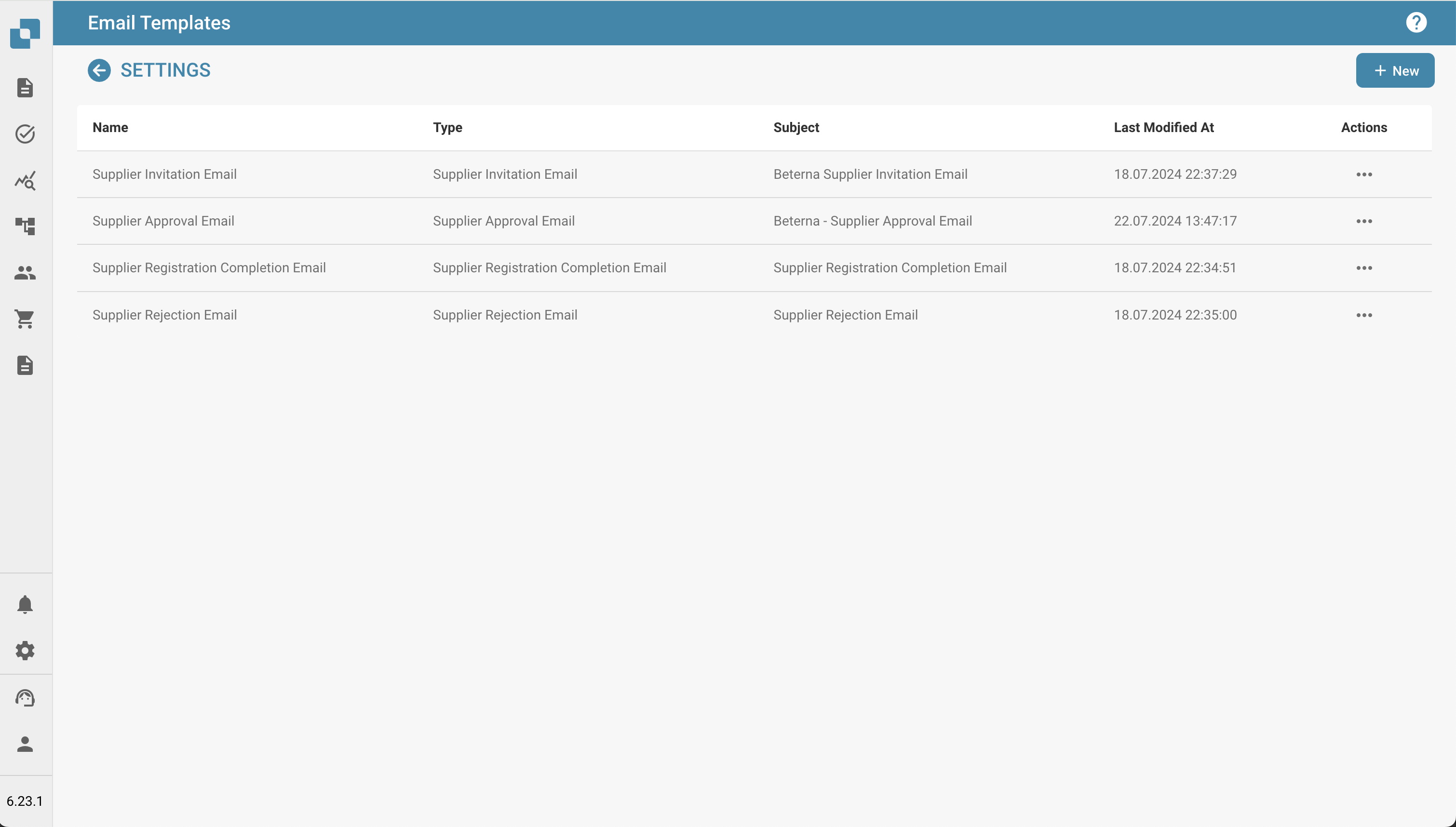Supplier Portal - Email Template