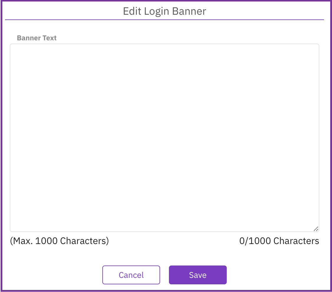 Write the login banner statement