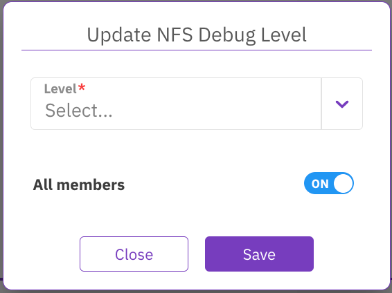 Update NFS Debug Level