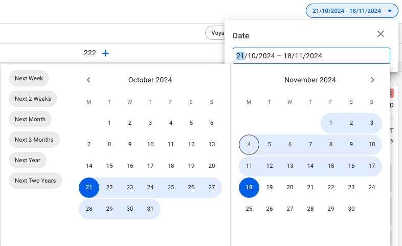 Date filter in FAS