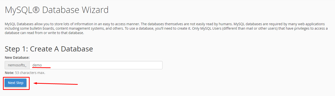 # DatabaseYou need to create a New Mysql database and allocate A new ...