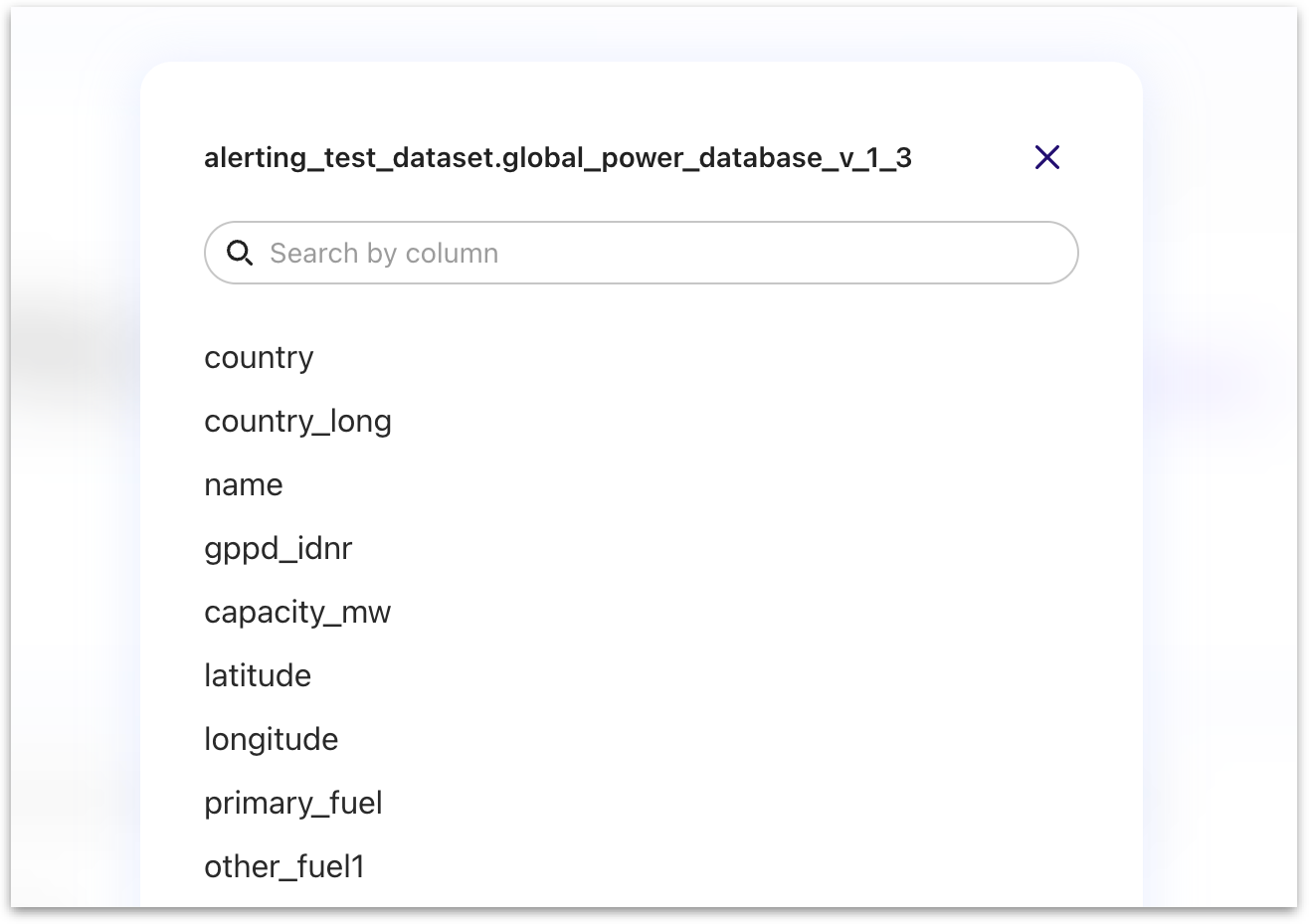 “Show more” disponibile nella fase di configurazione delle tabelle 2