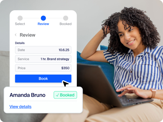A user booking an appointment with Zoom Scheduler.