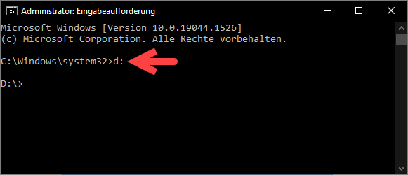 Abbildung 9: Wechsel auf den USB-Stick