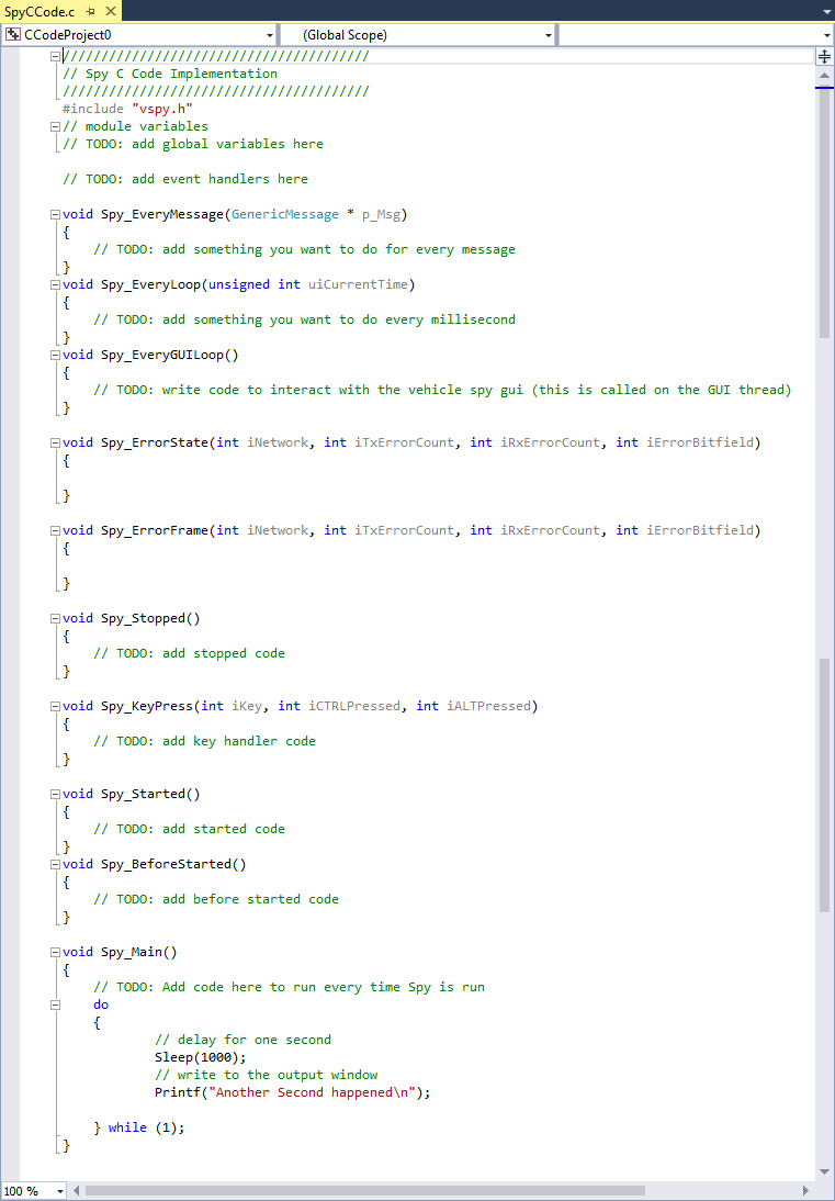 Working with the C Code Interface - VSpy 3 Documentation