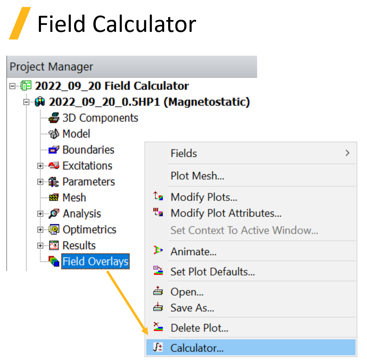 Field Calculator of Maxwell Field Calculator of Maxwell