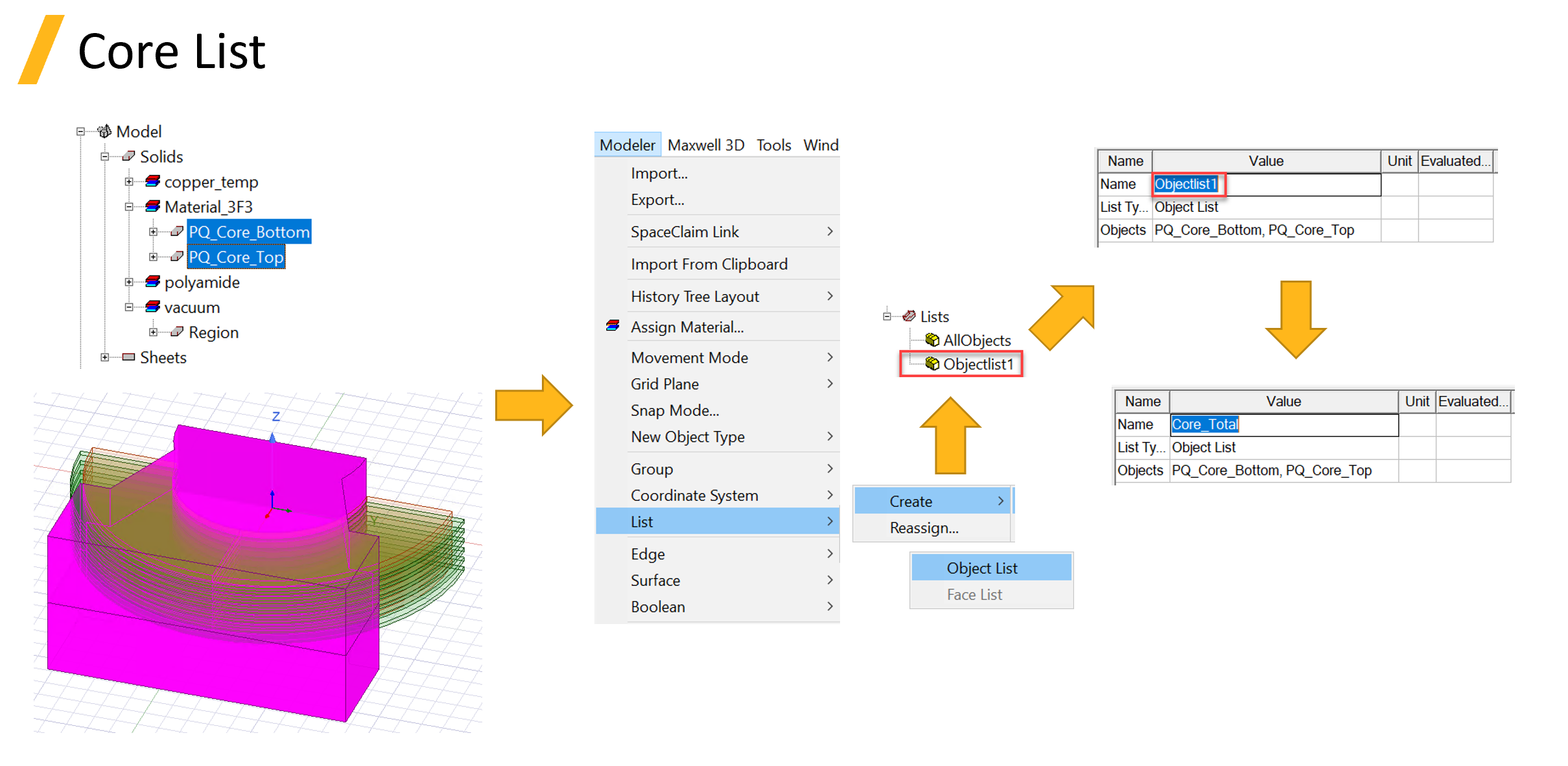 Expression Cache (Flux Density) Field Calculator of Maxwell
