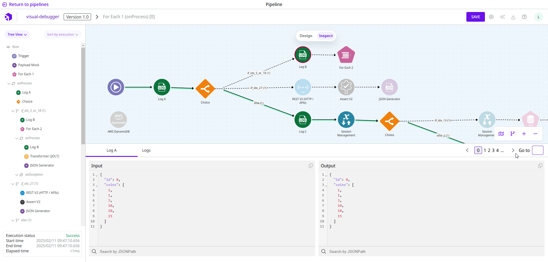 Navigation in the menu with the arrows, index pagination, and the "Go to" field.