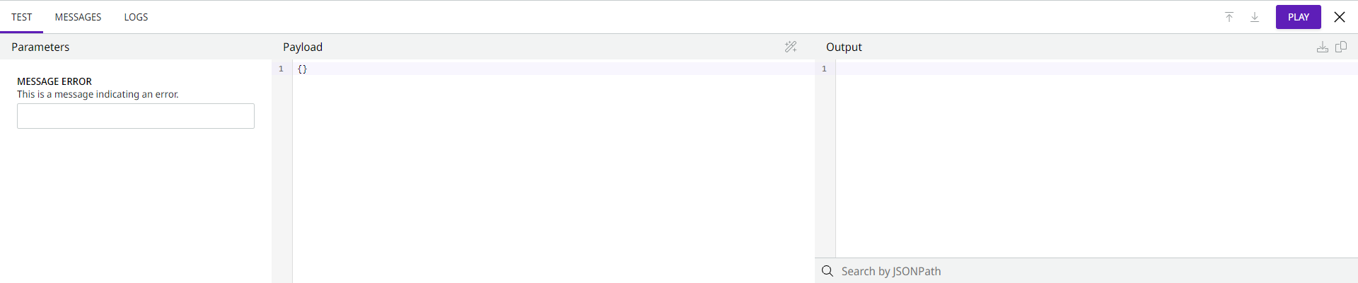 The Execution panel function, which allows you to test the execution of the Capsule.