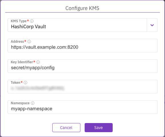 HashiCorp Vault type configuration