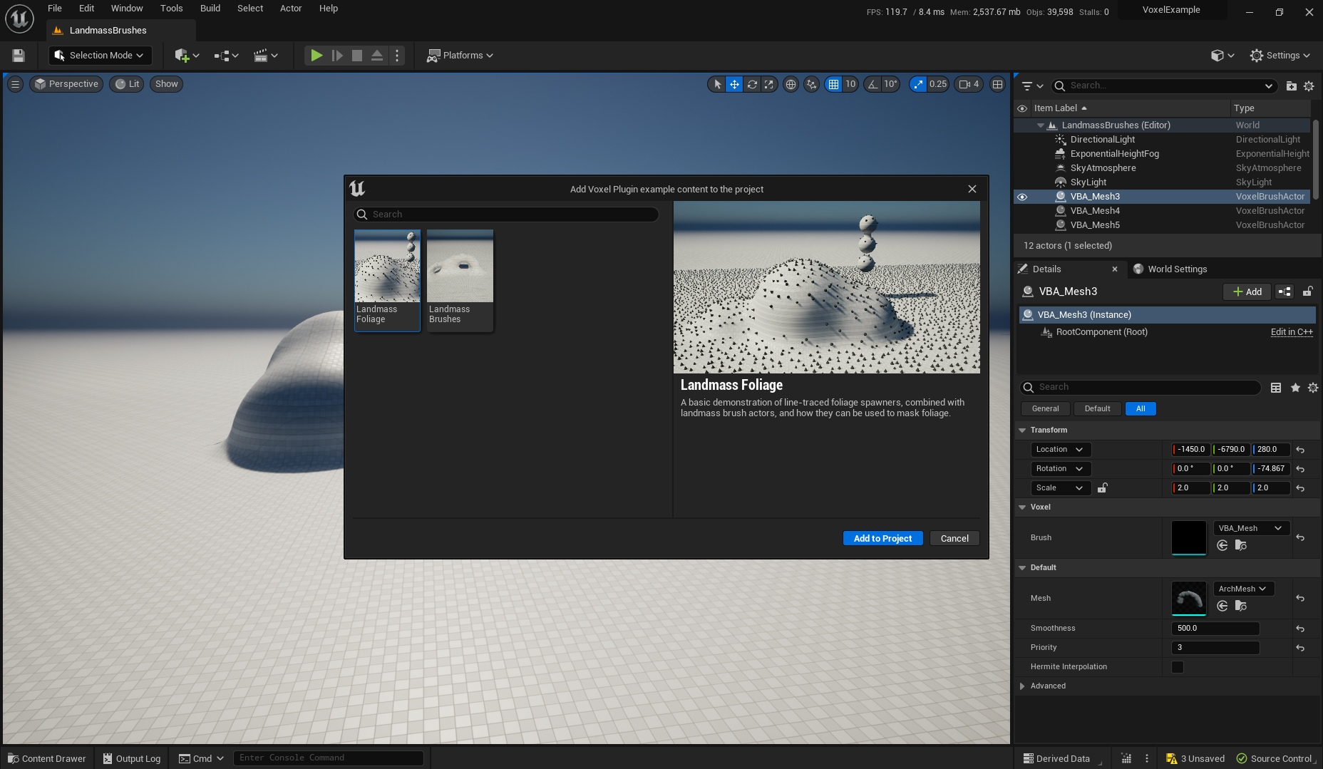 Installing Voxel Content - Voxel Plugin 2.0p