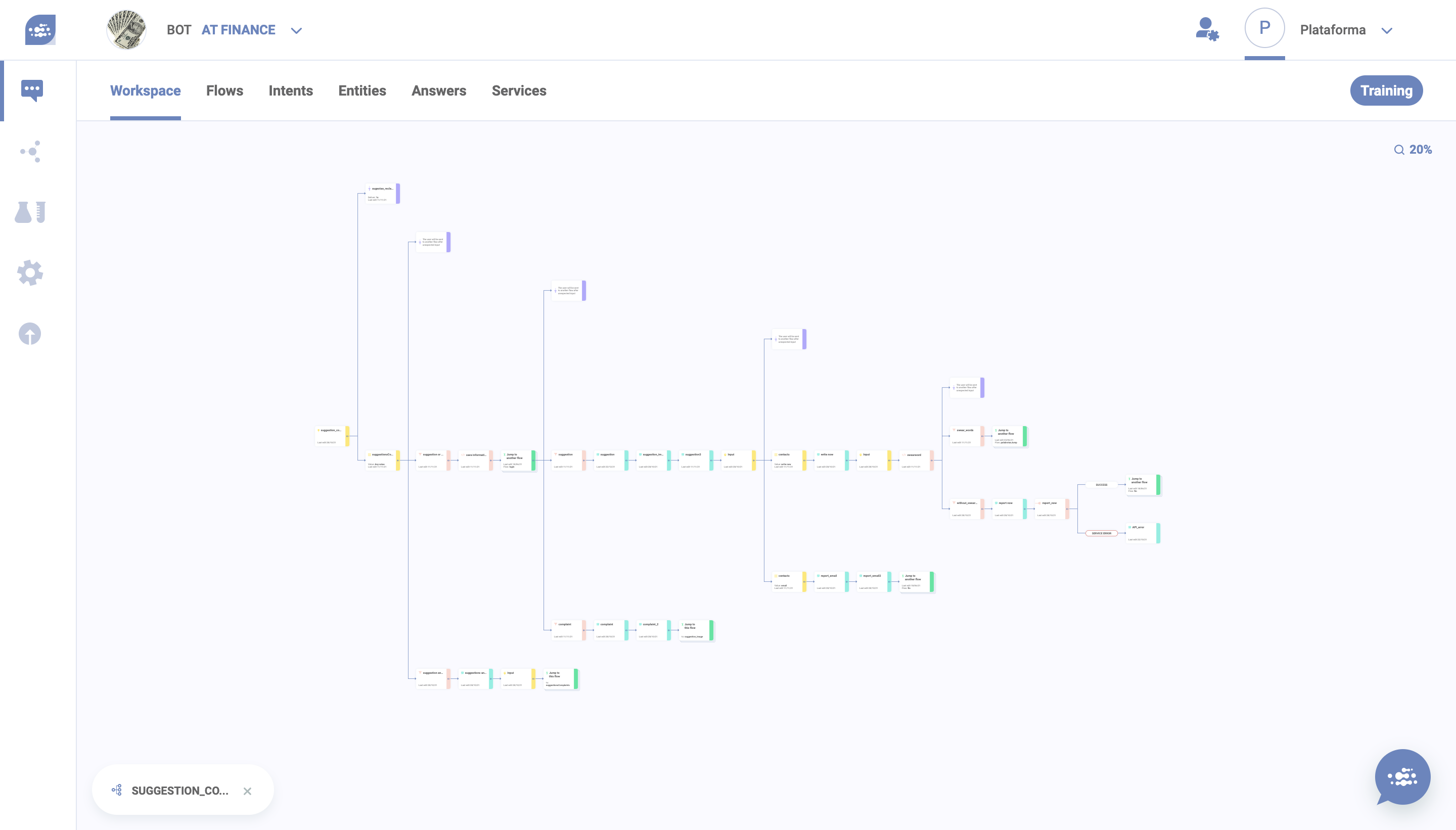  In the colored sidebar of each cell, you trigger the function