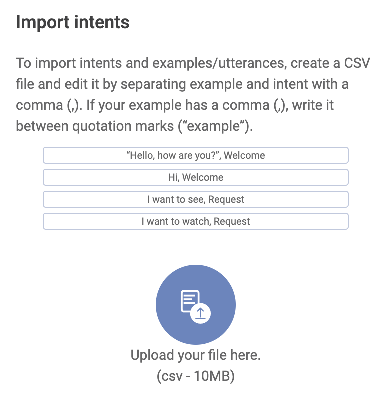 Import Intents Modal