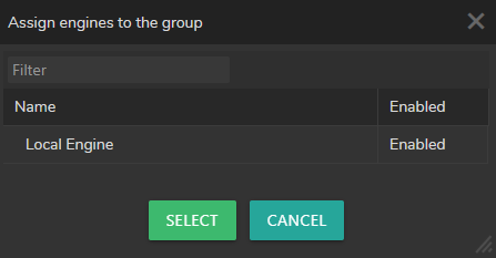 Assigning Group to Engine