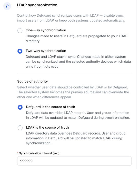 LDAP Two-way synchronization