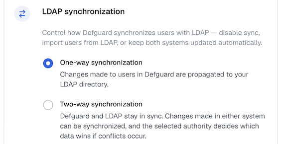 LDAP synchronization